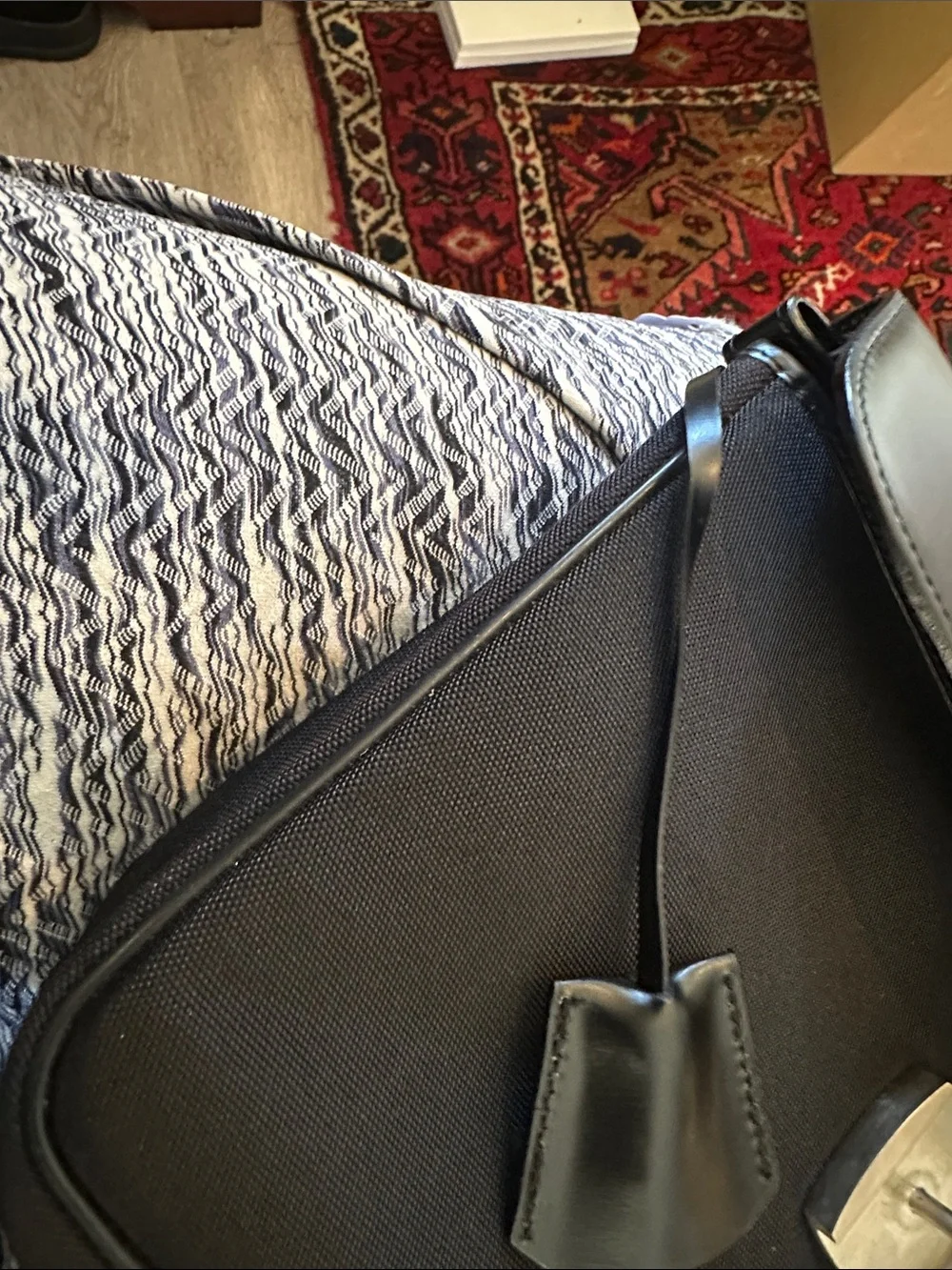 Perfect Dunhill men’s leather and canvas portfolio